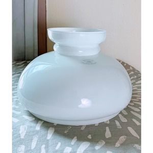 Vintage white milk glass lampshade 7" tall replacement shade